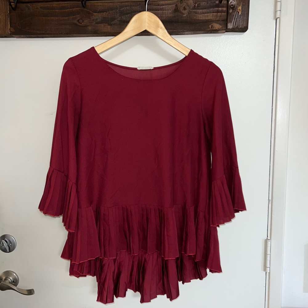 Burgundy blouse